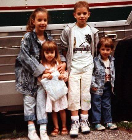 Melanie Sloan's four children when they were kids